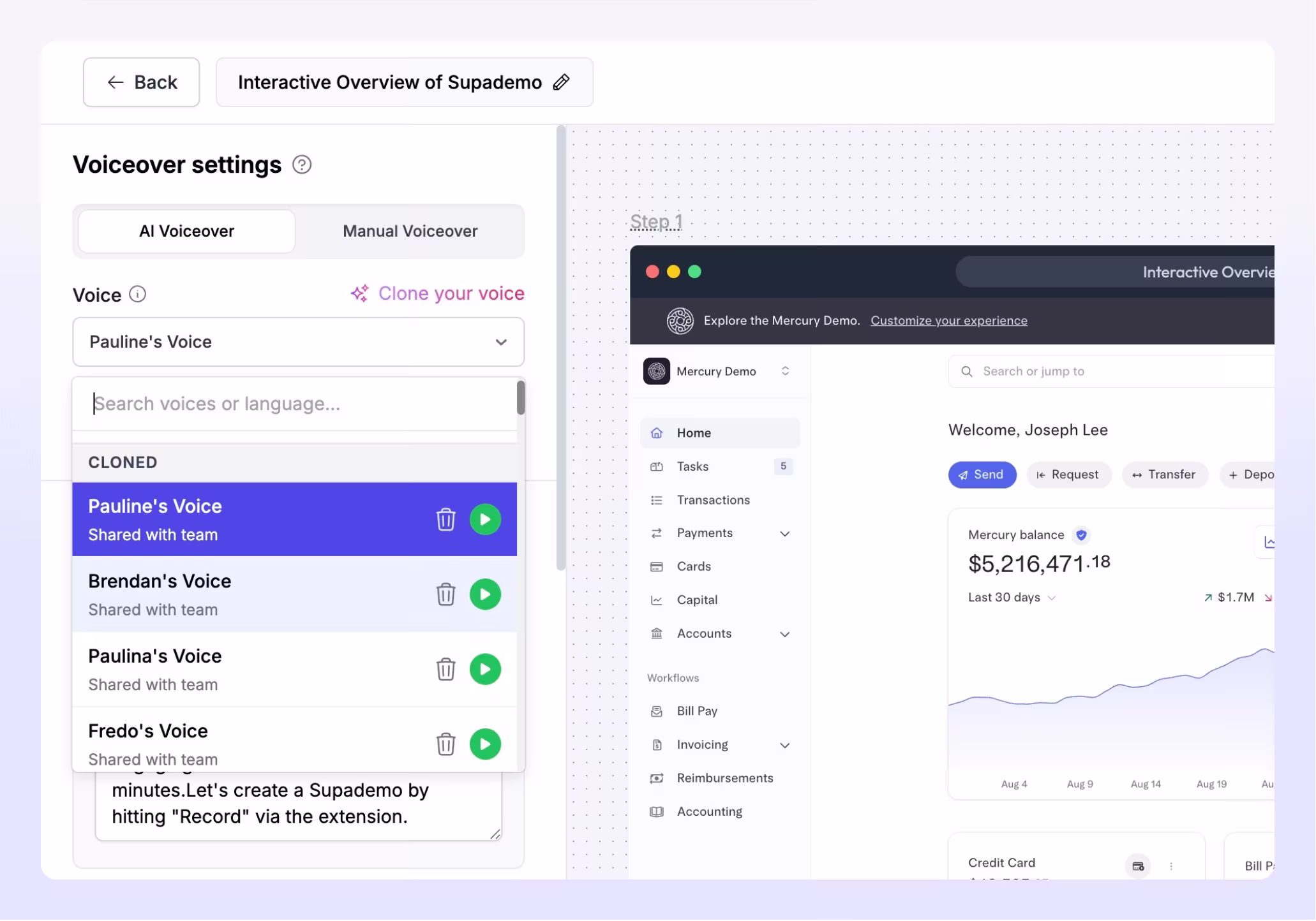 Add a human voice that sounds like you