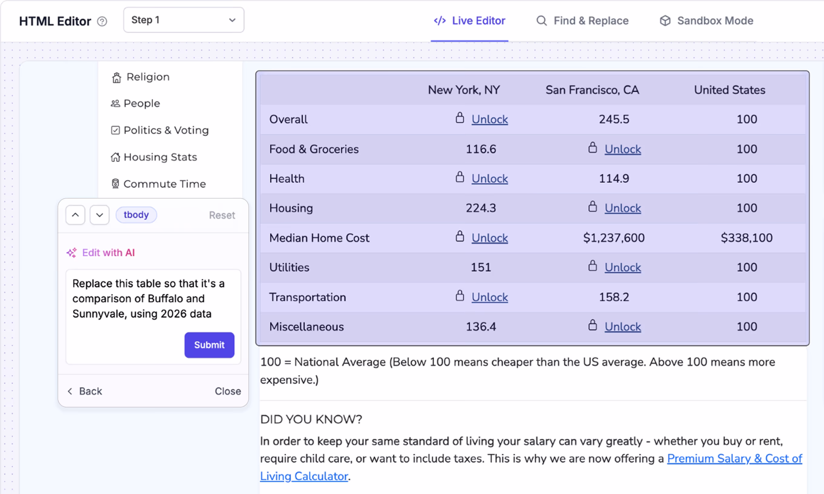 Edit and personalize demo data instantly with AI feature