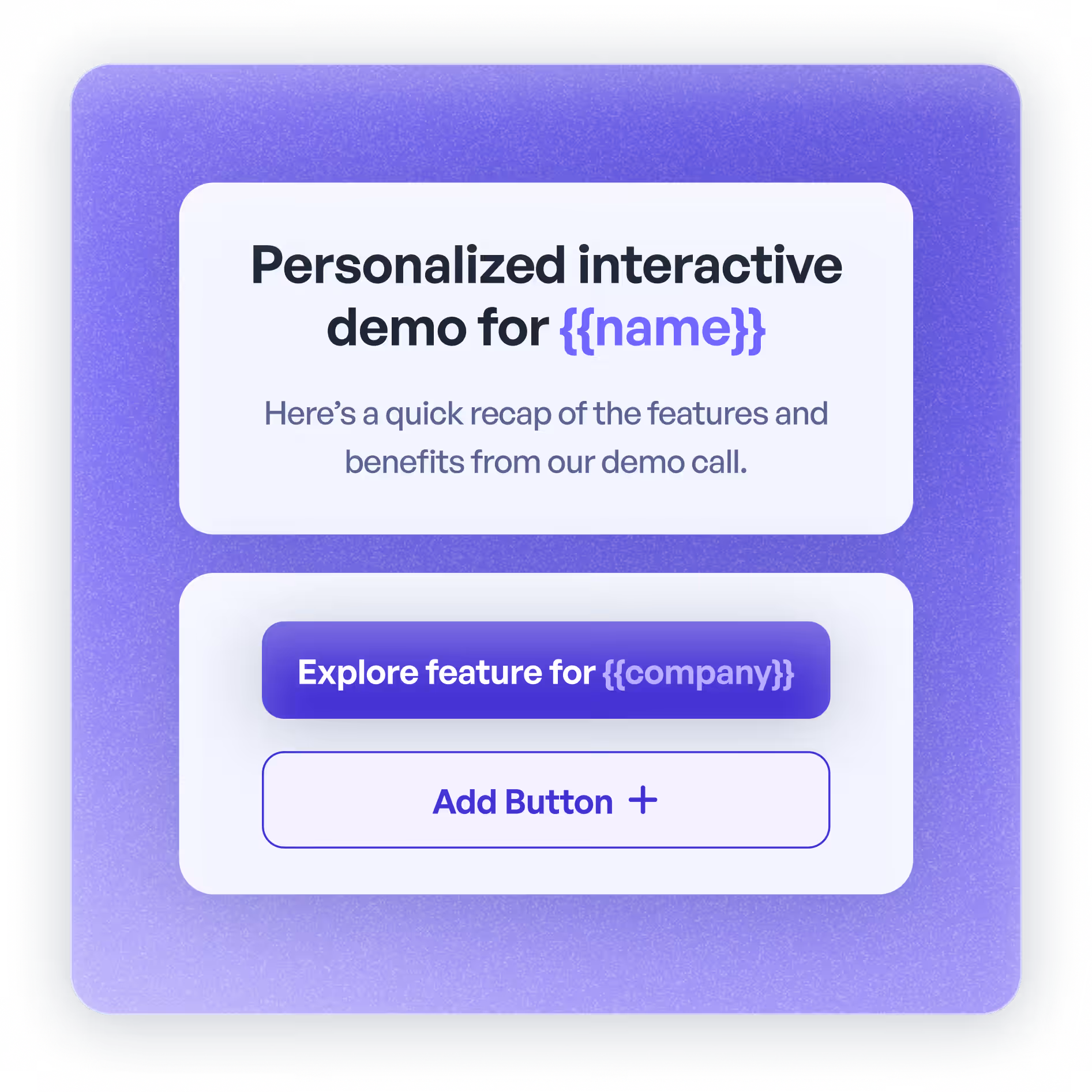 Create personalized demos with variables