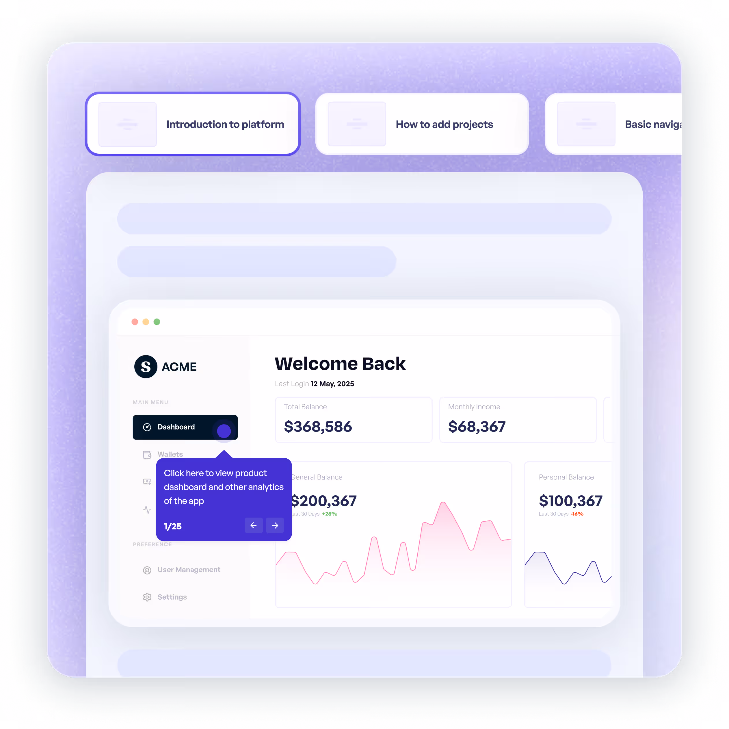 Detailed product tours