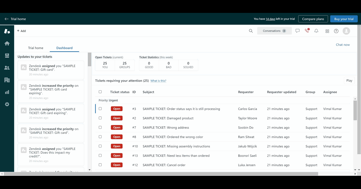 How to Merge Tickets in Zendesk screenshot