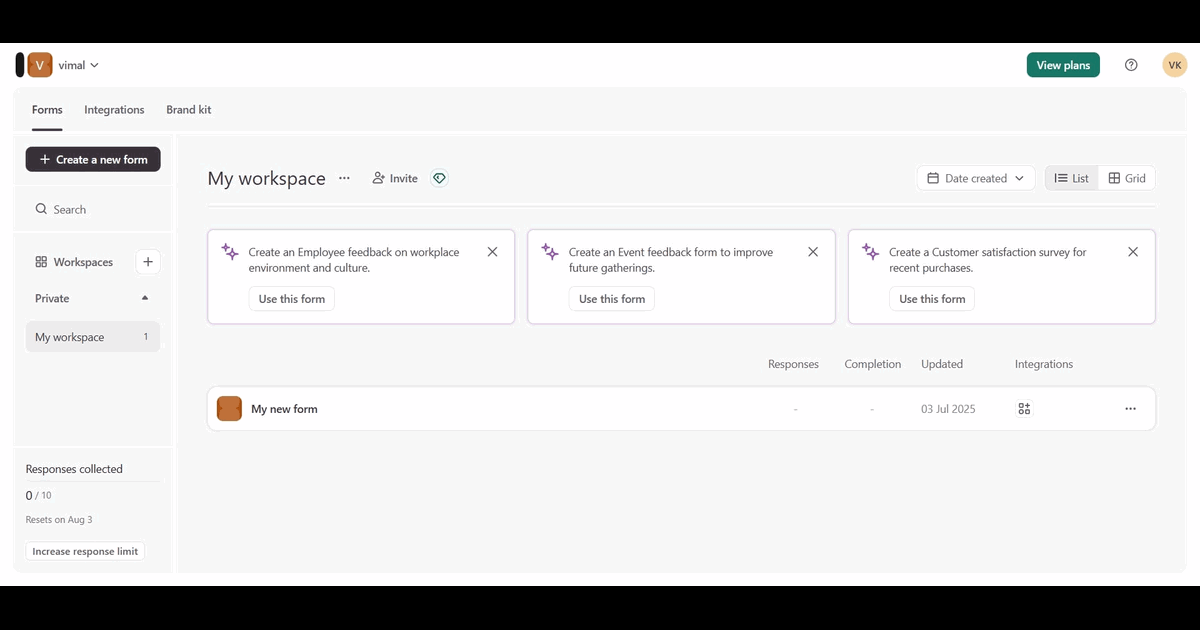 How to Unpublish a Typeform screenshot