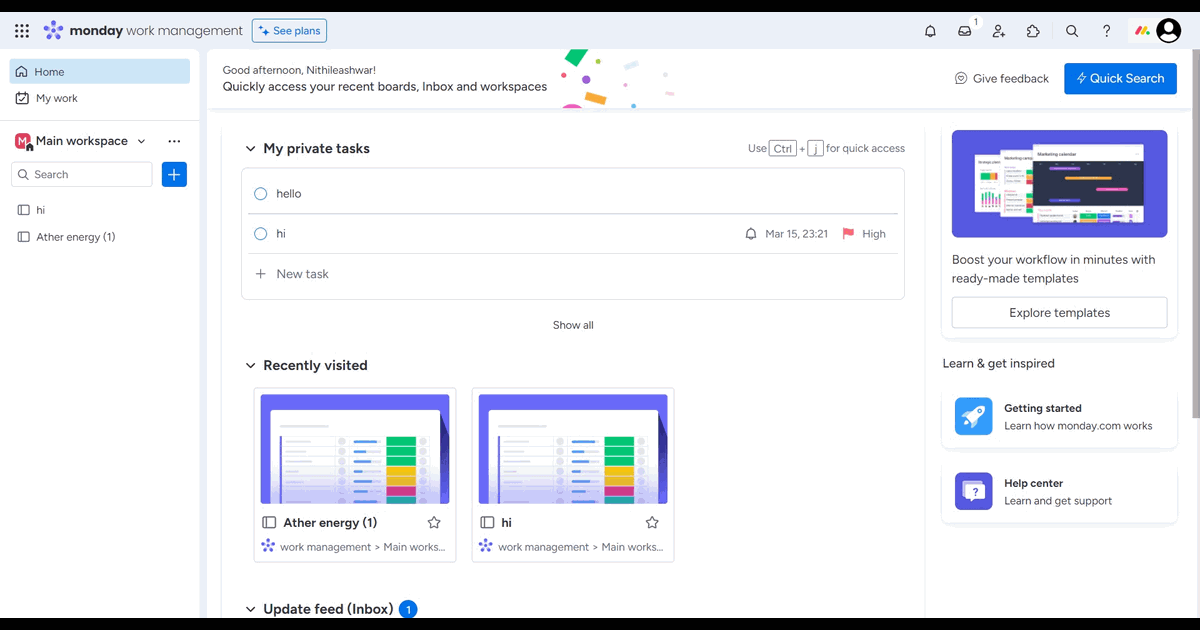How to integrate apps with Monday.com screenshot