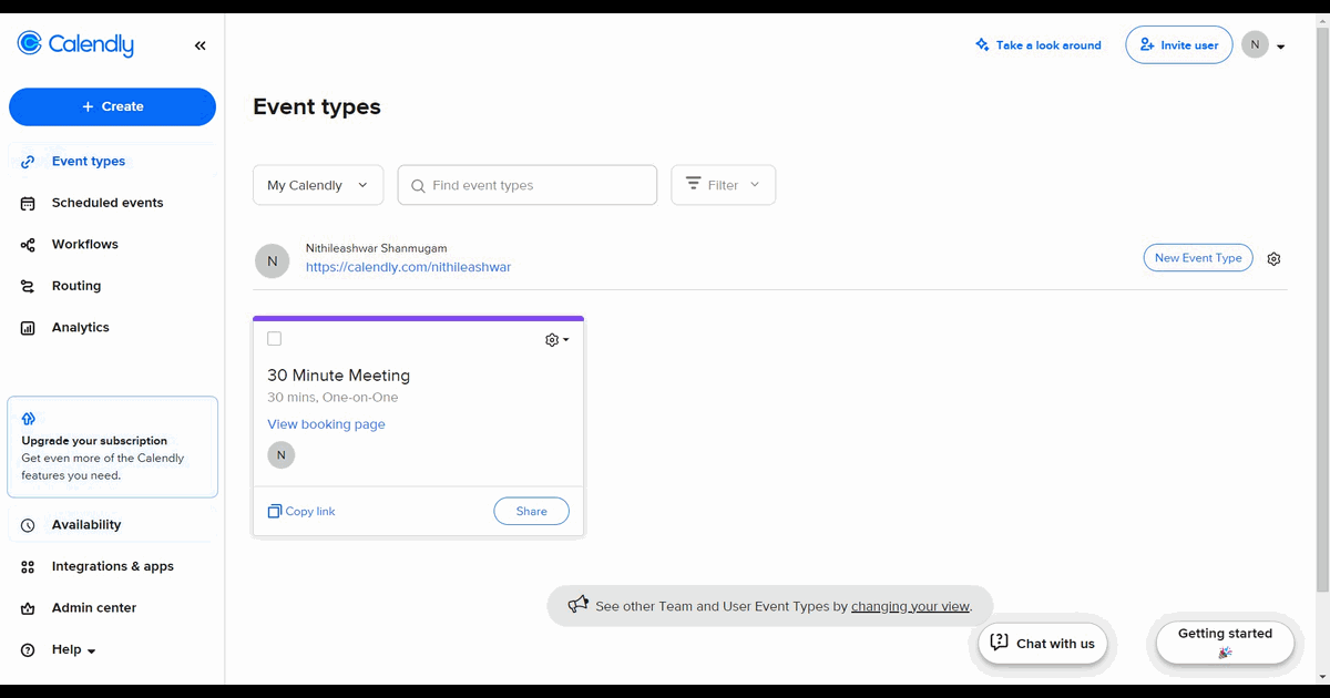 How to add your schedule in Calendly screenshot