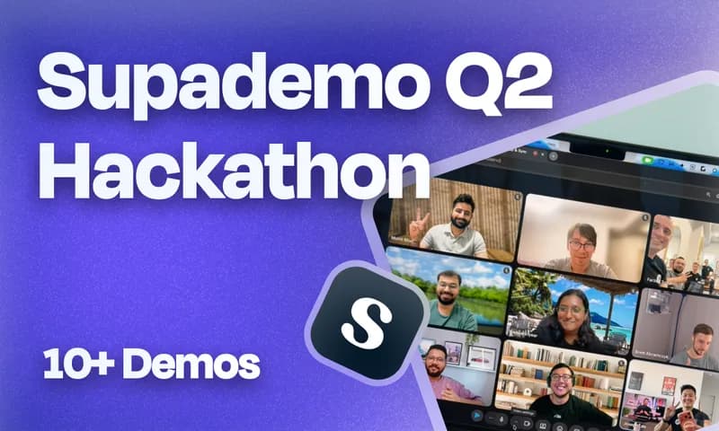 Winning team on stage at a hackathon