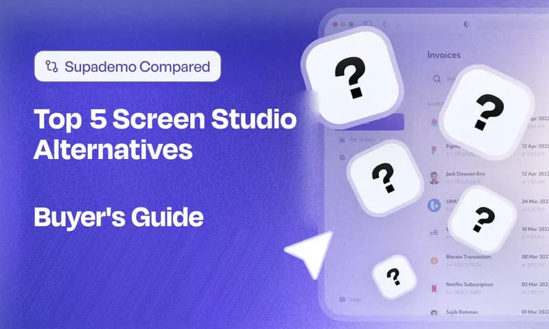 Top 5 Screen Studio Alternatives — compared by Supademo