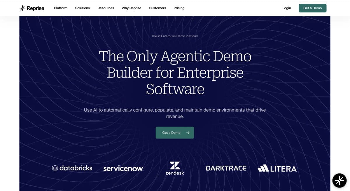 Reprise landing page screenshot