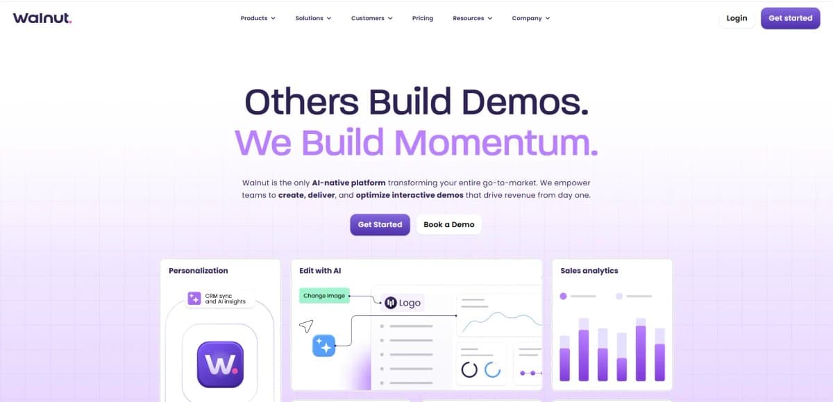 Walnut homepage screenshot