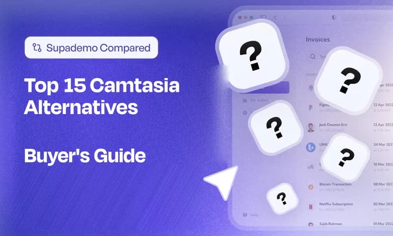 Top 15 Camtasia Alternatives — compared by Supademo