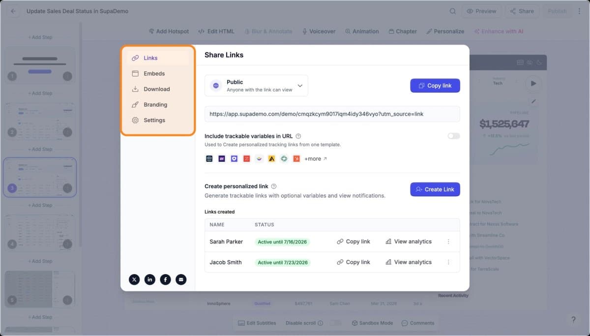 Share demos in any format