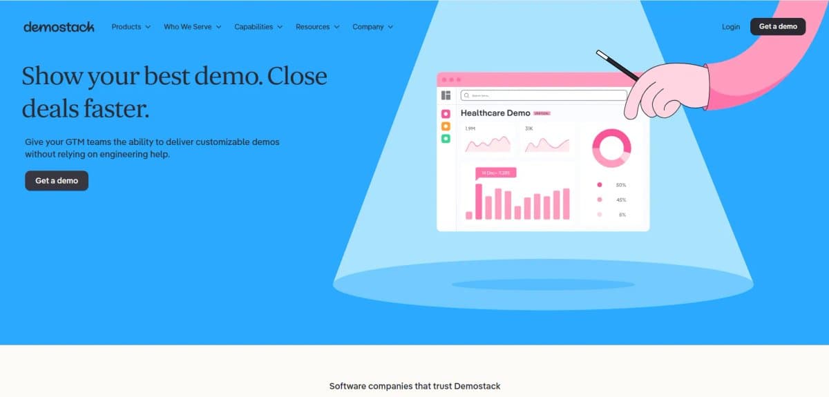 Demostack homepage screenshot
