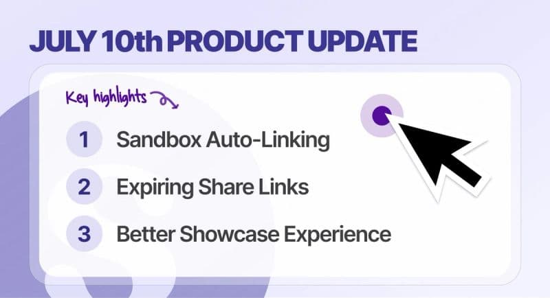 8 New Updates: Sandbox Auto-Linking, Expiring Links, and Better Showcase Experience