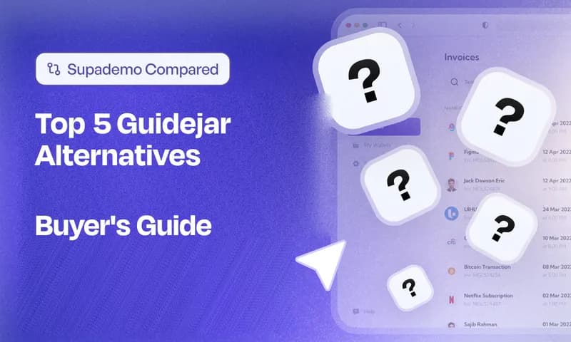 Top 5 Guidejar Alternatives — compared by Supademo