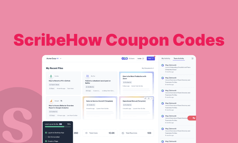 ScribeHow Coupon Codes (June 2025) And Top Alternatives