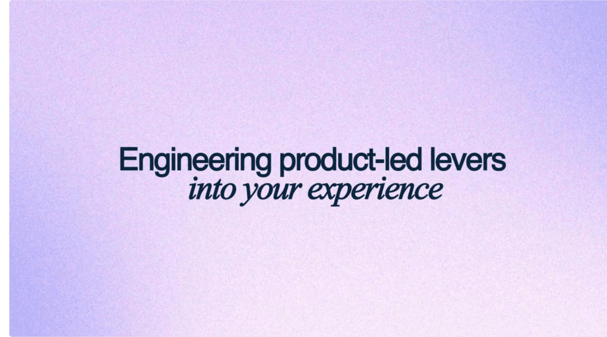 product-led growth levers