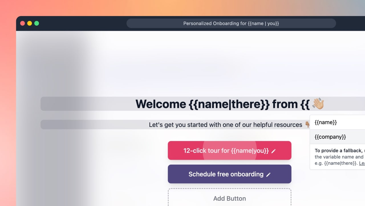 you can personalize hotspots, chapter text, buttons and more for viewers.
