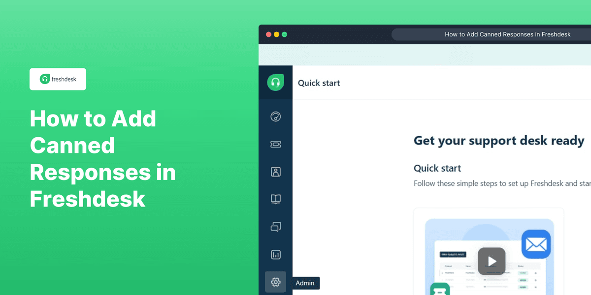 How to Add Canned Responses in Freshdesk screenshot