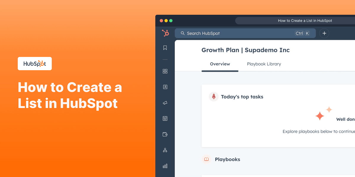 How to Create a List in HubSpot screenshot