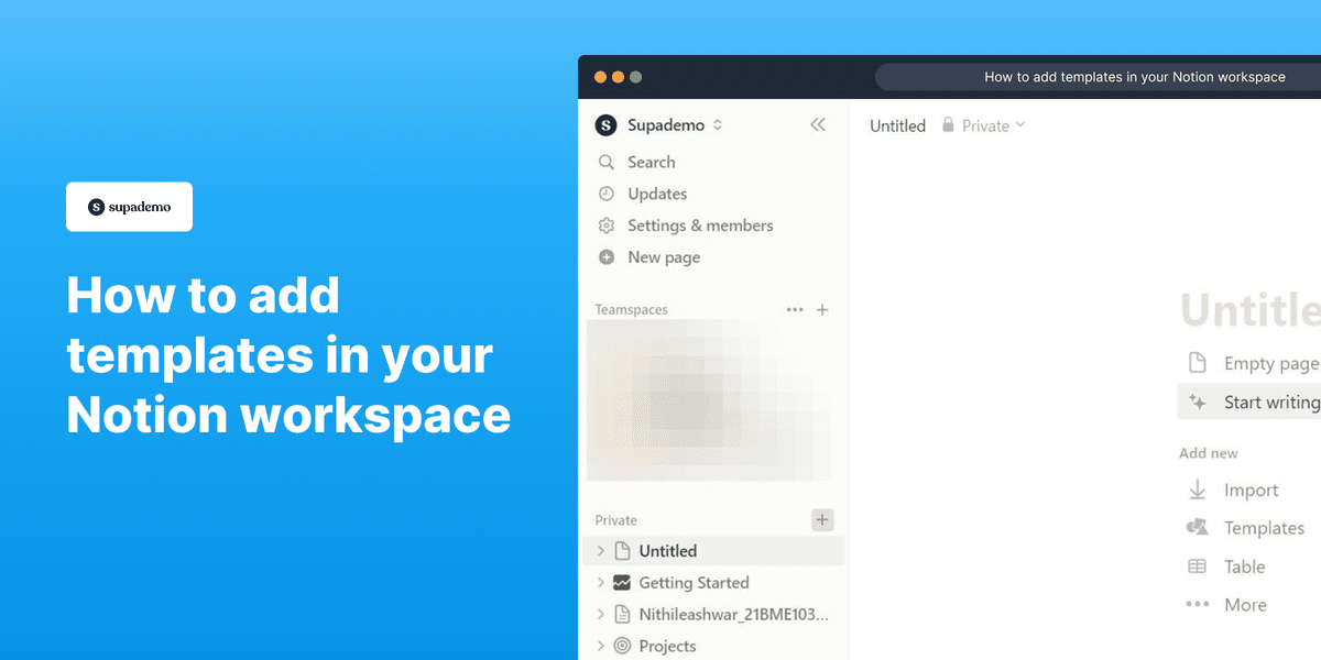 How to add templates in your Notion workspace screenshot