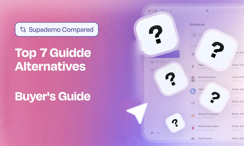 Top 7 Guidde Alternatives — compared by Supademo