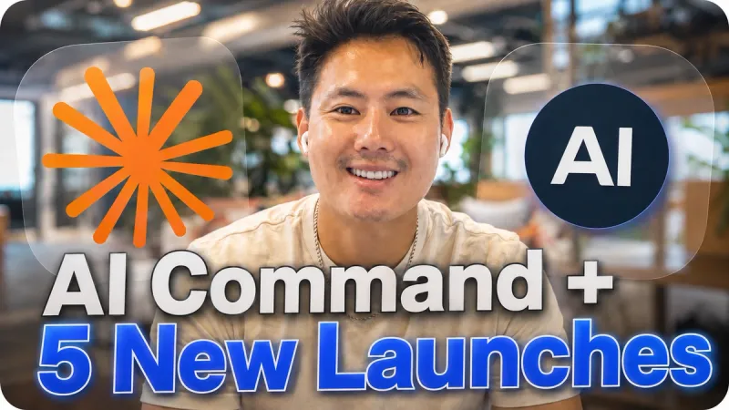 Supademo July 2026 product update header featuring AI Command and five new launches