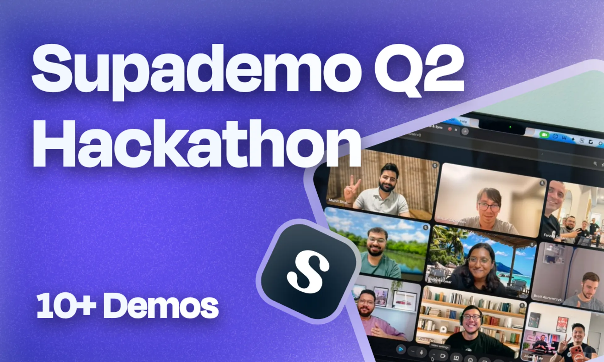 Winning team on stage at a hackathon