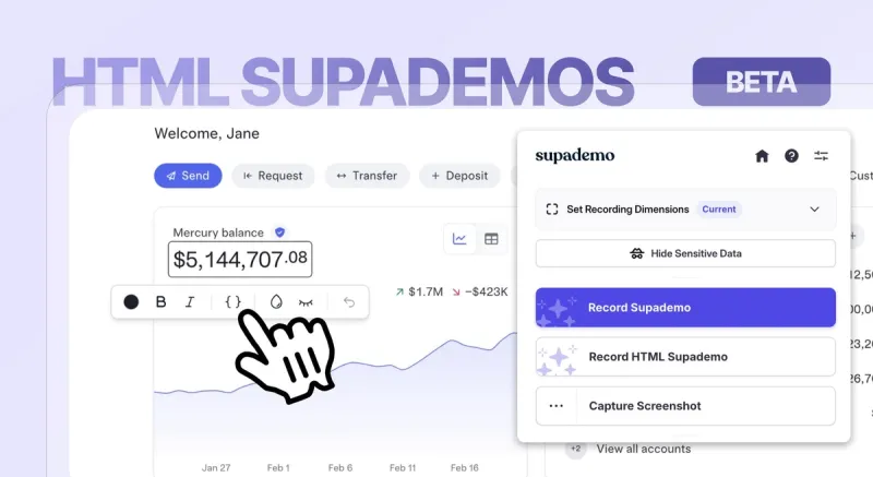 HTML Interactive Demos: Record, Edit, and Share High-Fidelity Product Demos