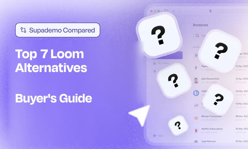 Top 7 Loom Alternatives — compared by Supademo