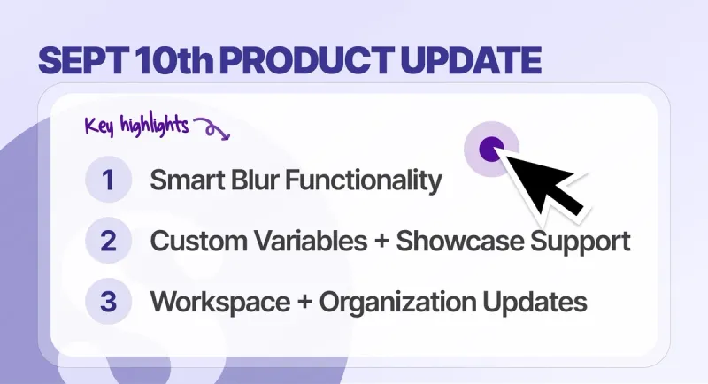 Smart Blur, Showcase & Custom Variables, Workspace Upgrades