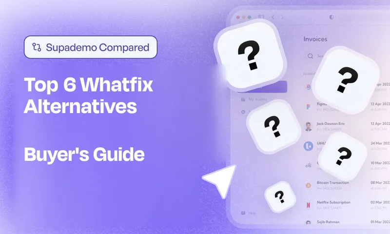 Top 6 Whatfix Alternatives — compared by Supademo