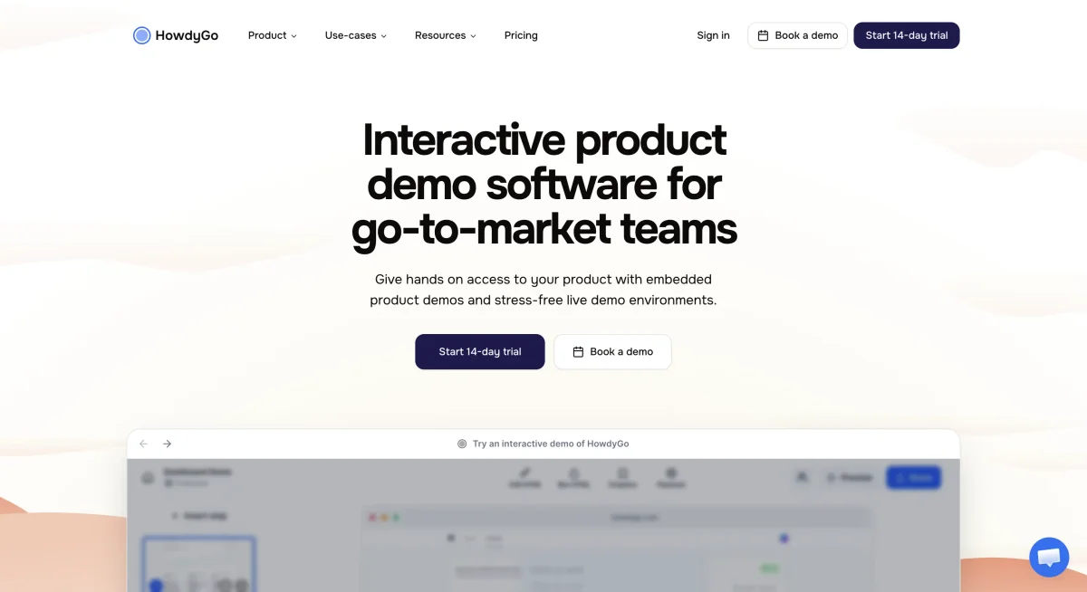 HowdyGo homepage screenshot
