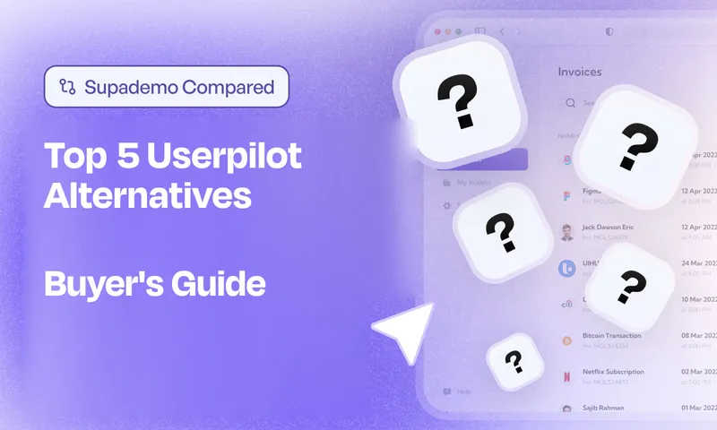 Top 5 Userpilot Alternatives — compared by Supademo