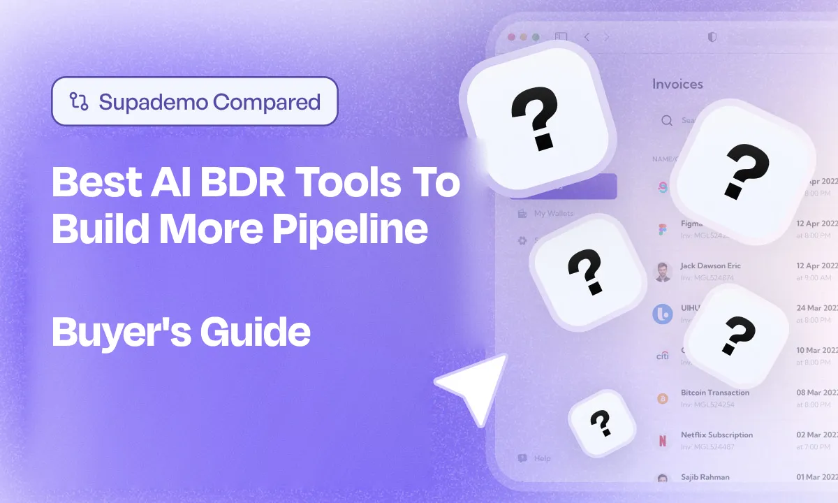 Best AI BDR Tools To Build More Pipeline — compared by Supademo