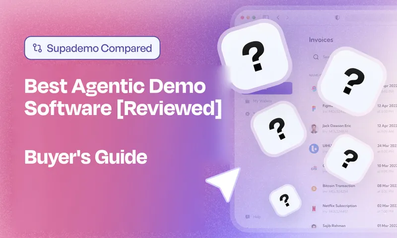 Best Agentic Demo Software [Reviewed] — compared by Supademo