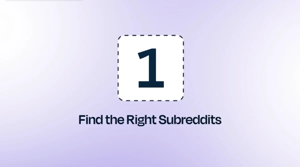 Step 1: find the right subreddits